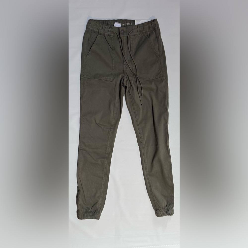 AMERICAN EAGLE OUTFITTERS Army Green High Rise Jeggings Joggers Pants Sz 6 NWT!